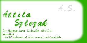 attila szlezak business card