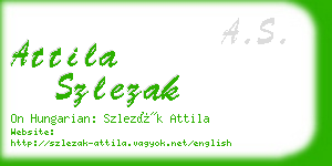 attila szlezak business card